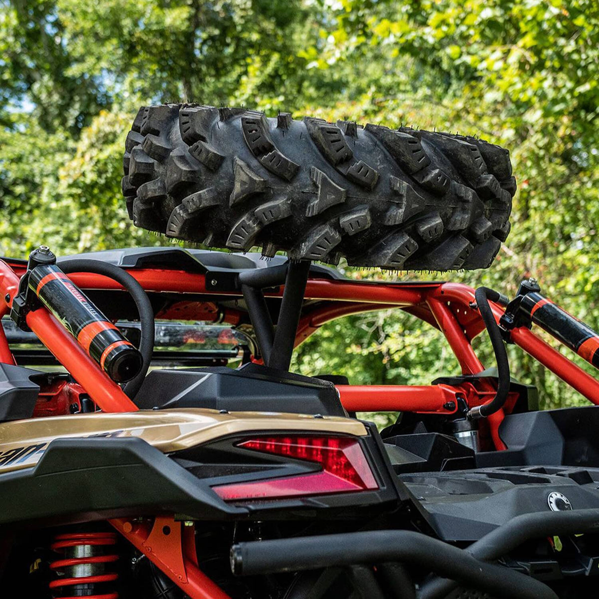 Solidspare Spare Tire Carrier Mount Rack 2017-2025 For Can-Am Maverick X3 Turbo Max R XDS
