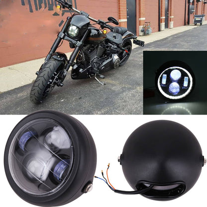 Solidspare 6.5 Inch Motorcycle LED Headlight Bracket Universal For Harley Bobber Cafe Racer