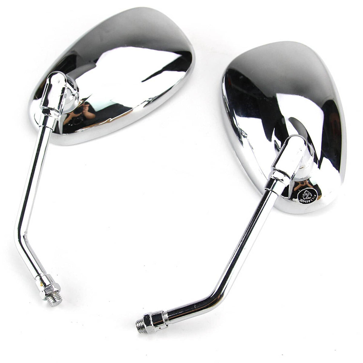 Solidspare 10MM Chrome Rectangle Motorcycle Mirrors For Kawasaki Vulcan VN 500 800 900 1600