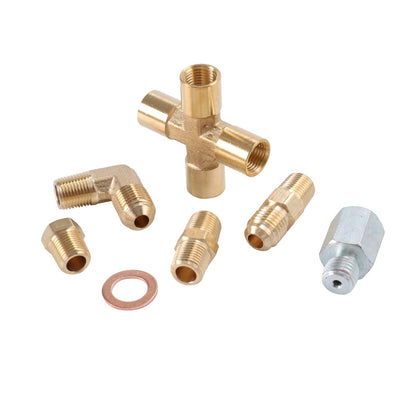 Solidspare 41" TURBO 90 DEGREE OIL FEED LINE KIT T4 T3 T04E T60 T70 GT35 GT45 1/8 NPT -4AN