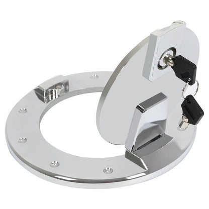 Solid Spare For Hummer H2 2003-2009 Locking Fuel Door Gas Tank Cap Cover Aluminum Chrome