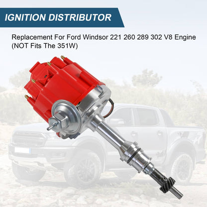 Solidspare HEI Ignition Distributor Fit For SBF Ford Small Block 260 289 302 w/ 65K Coil