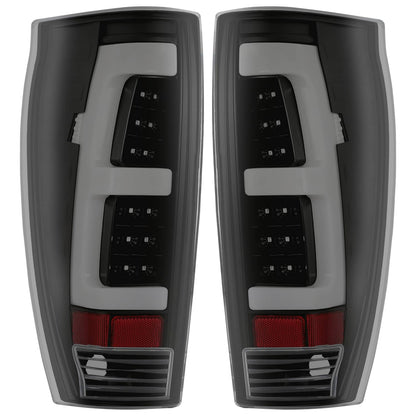 Solid Spare Black Smoke For 02-06 Chevy Avalanche 1500 2500 LED Tube Tail Lights Brake Lamps