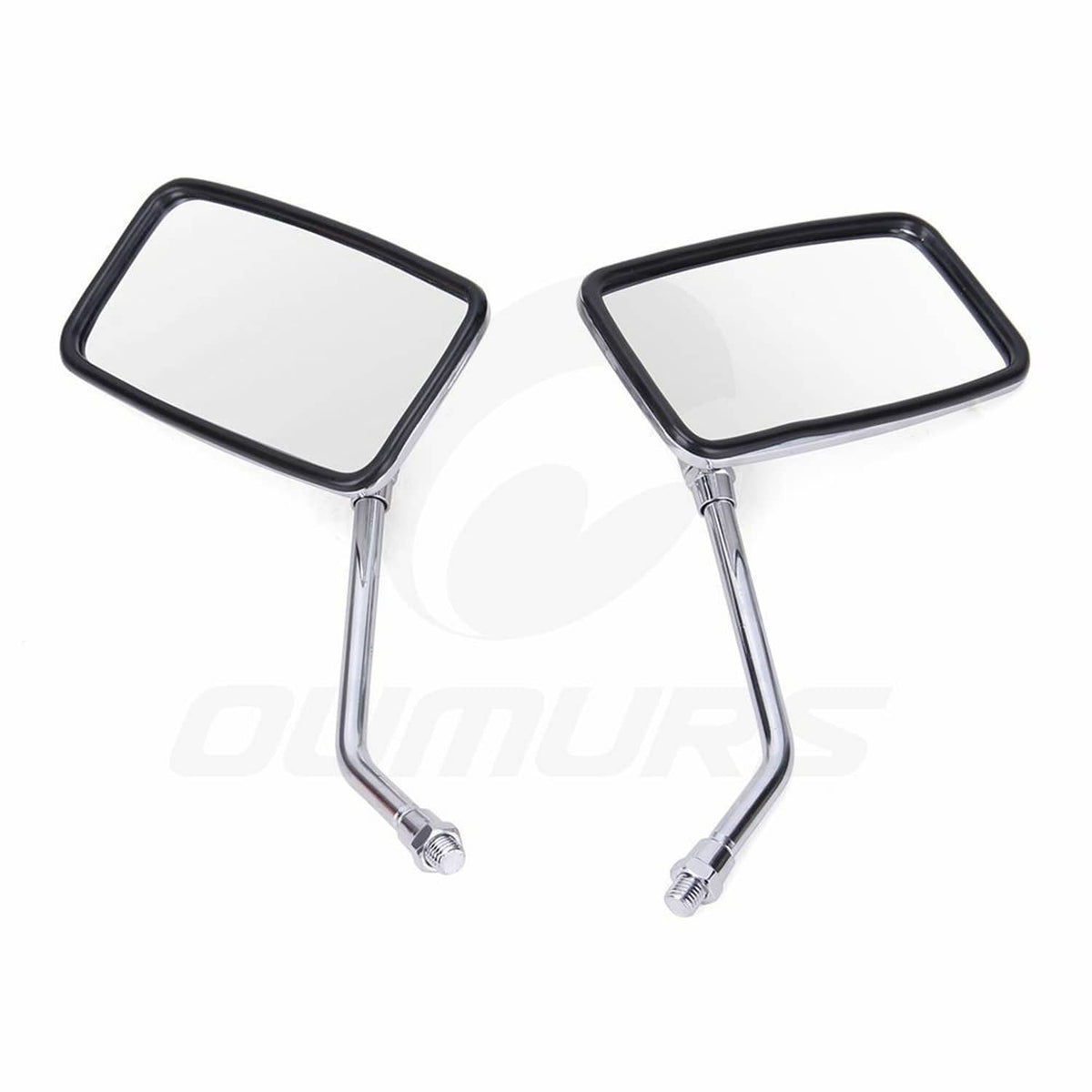 Solidspare Chrome Rectangle Rearview Side Mirrors For Honda Magna 250 VF 750C 500C 1000 US