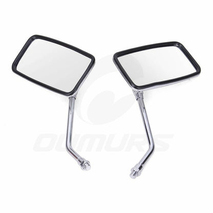 Solidspare Chrome Rectangle Rearview Side Mirrors For Honda Magna 250 VF 750C 500C 1000 US