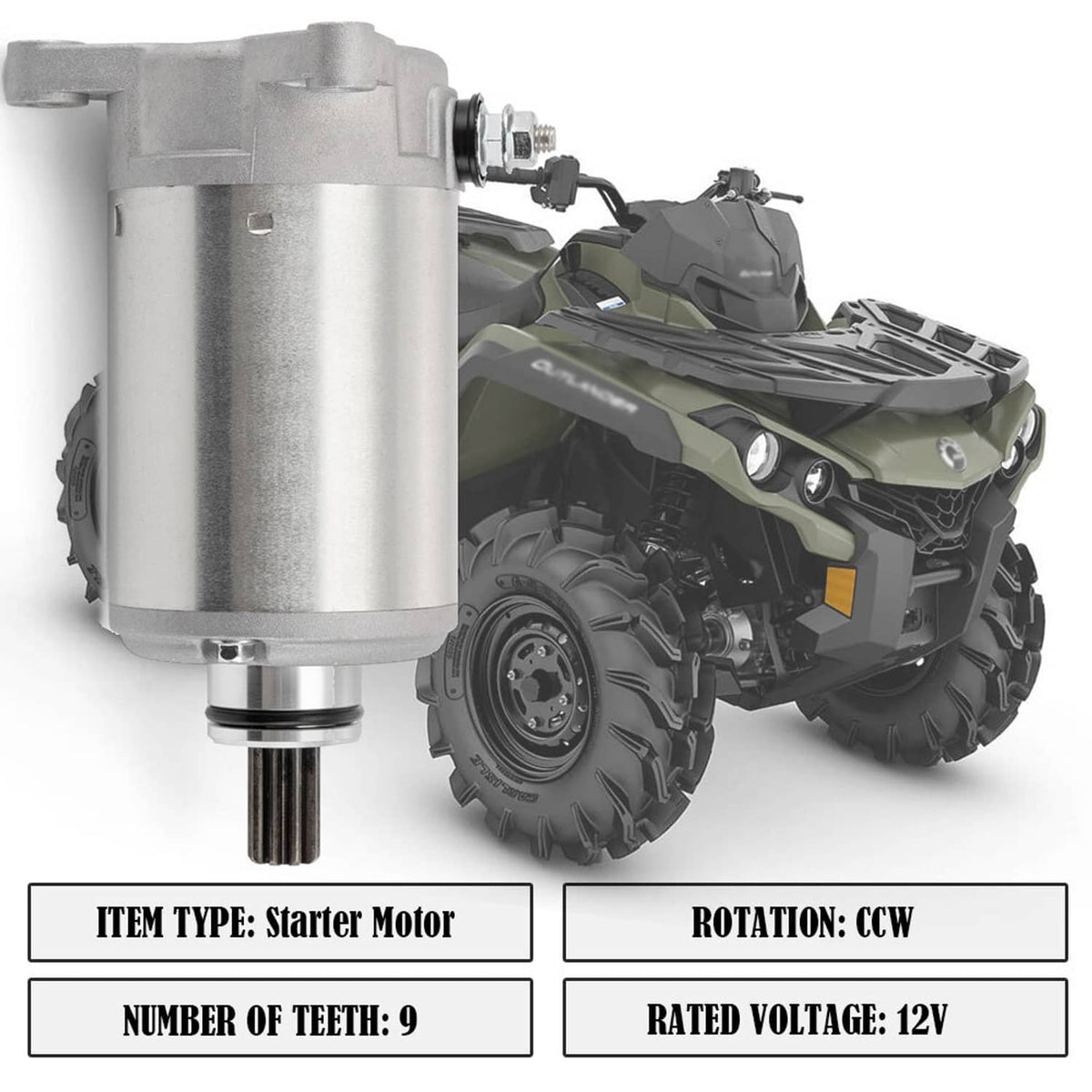 Solidspare Starter for Can-Am Commander Maverick 800 800R 1000 1000R 420684562 420684566