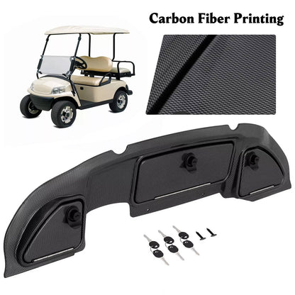 Solidspare For Club Car Precedent 04-08.5 Golf Cart Dash Kit Carbon Fiber Finish W/ Locks