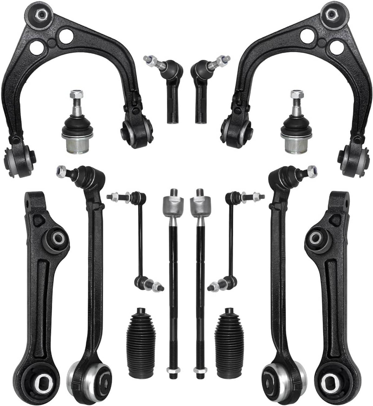 Solidspare 16Pc Suspension Front Control Arm Kit for 2011-2019 Dodge Charger Challenger 300