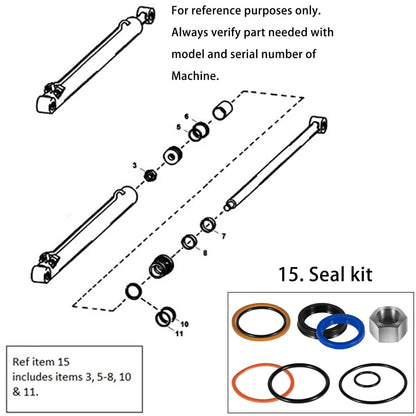 Solid Spare 6803329 Hydraulic Lift Cylinder Seals Kit for Bobcat 444 500 520 642 643 742 743
