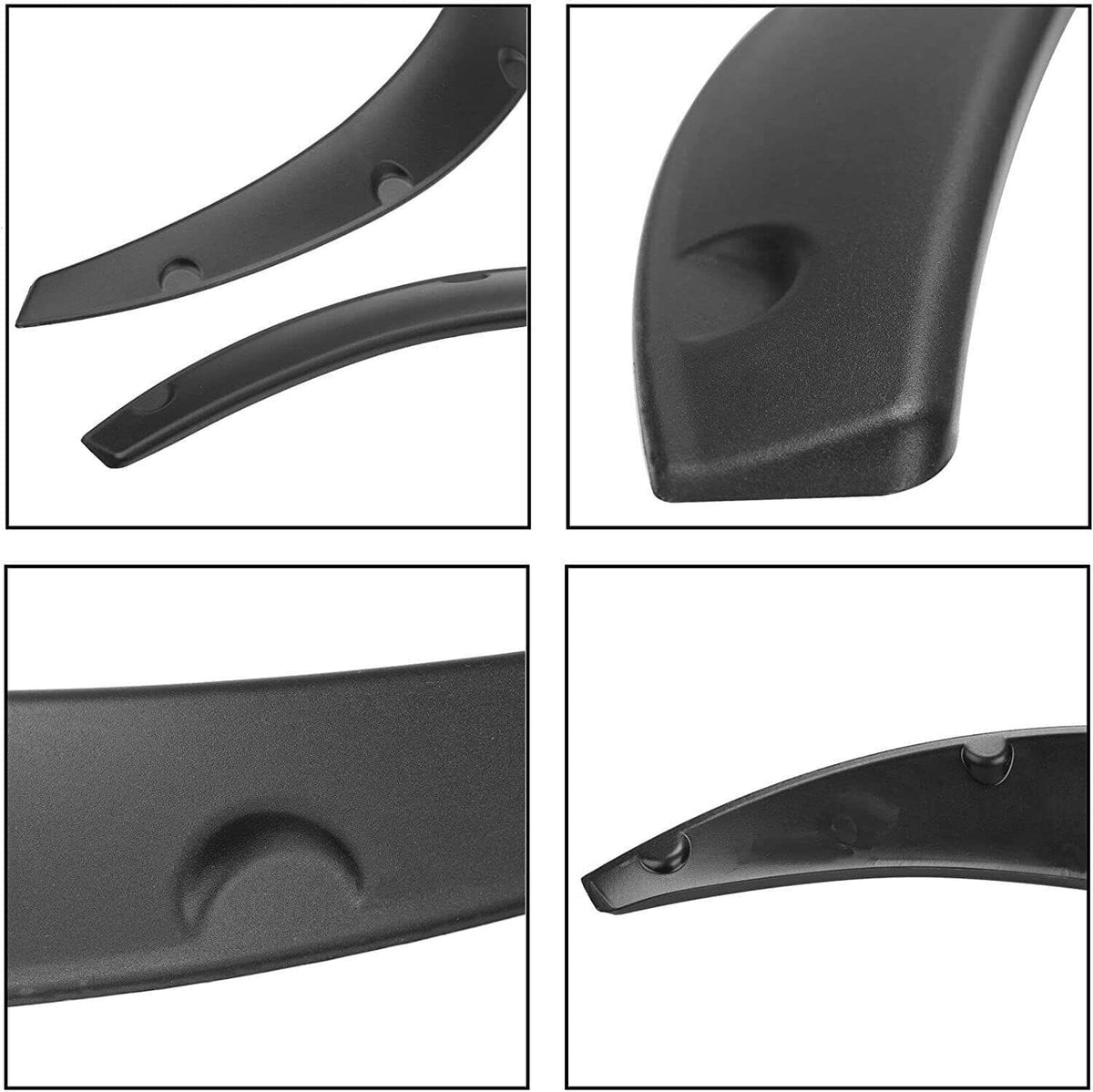 Solidspare 4x Fender Flares Polyurethane Wide Car Wheel Arches Body Kit Universal Balck