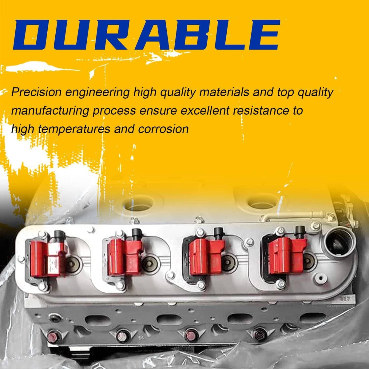Solid Spare 5.3L LS Square Coil Brackets Valve Cover For D581 D514A D510C 12558693 LSX Swap