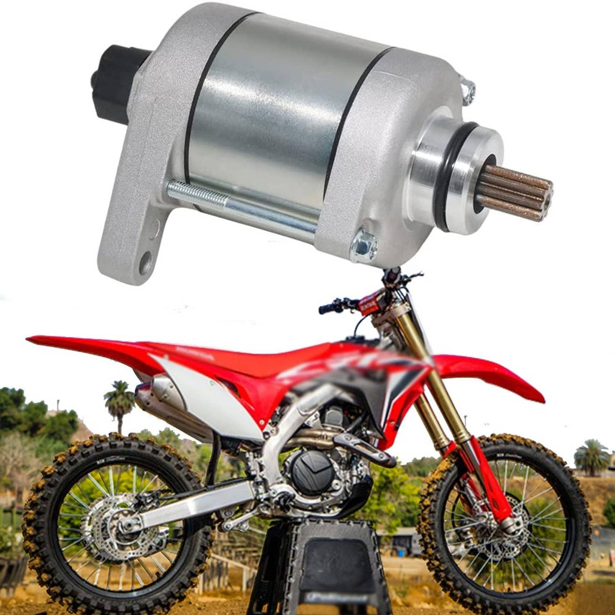 Solidspare Starter Motor Replacement for Honda CRF450R CRF450RX CRF450RWE 31200-MKE-A71