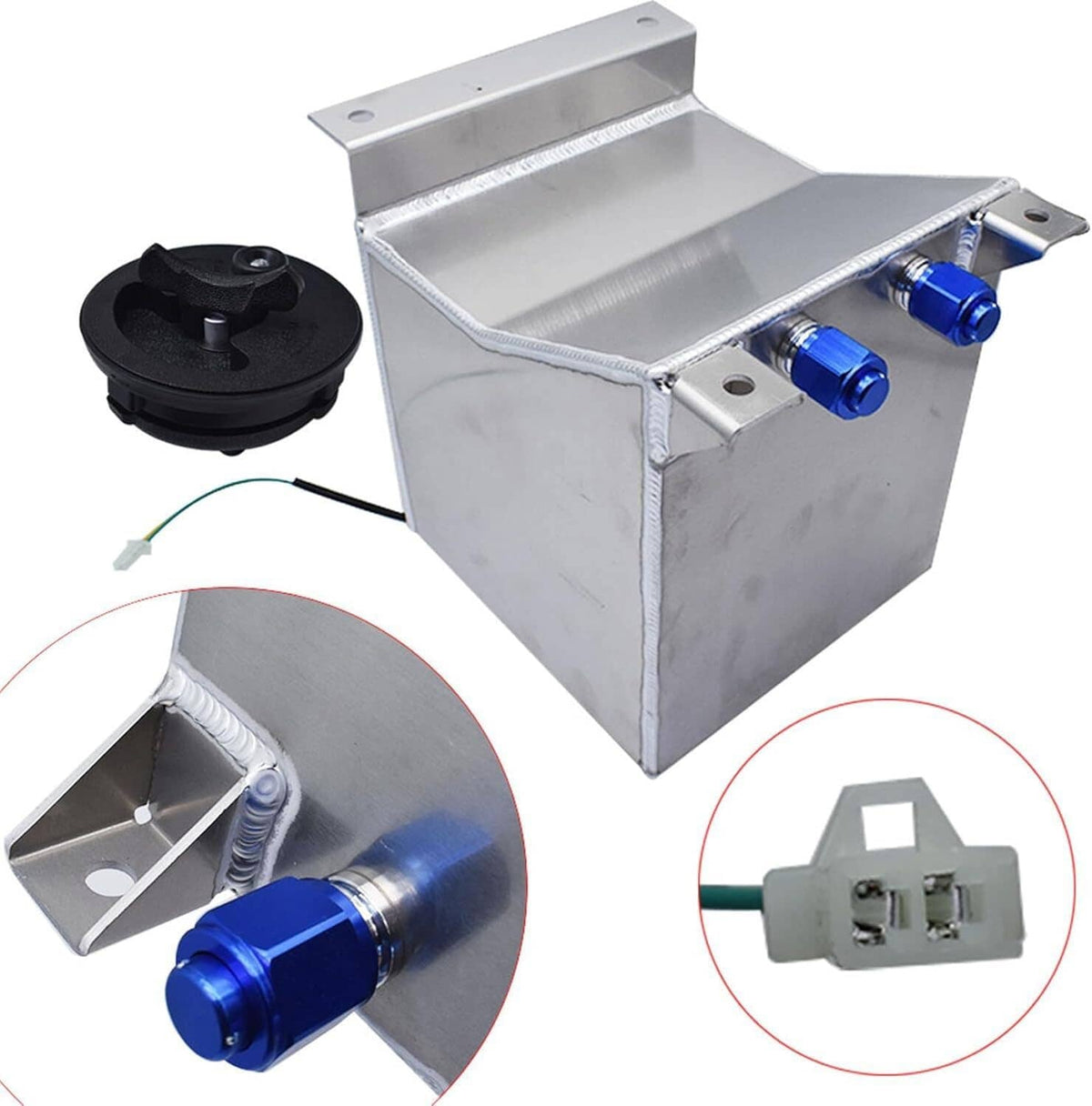 Solidspare 2.5 Gallon Aluminum Racing Drift Fuel Cell Gas Tank & Level Sender Universal
