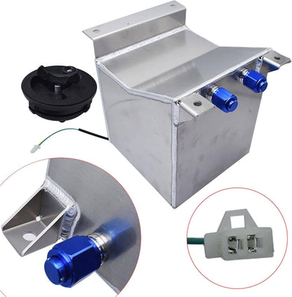 Solidspare 2.5 Gallon Aluminum Racing Drift Fuel Cell Gas Tank & Level Sender Universal