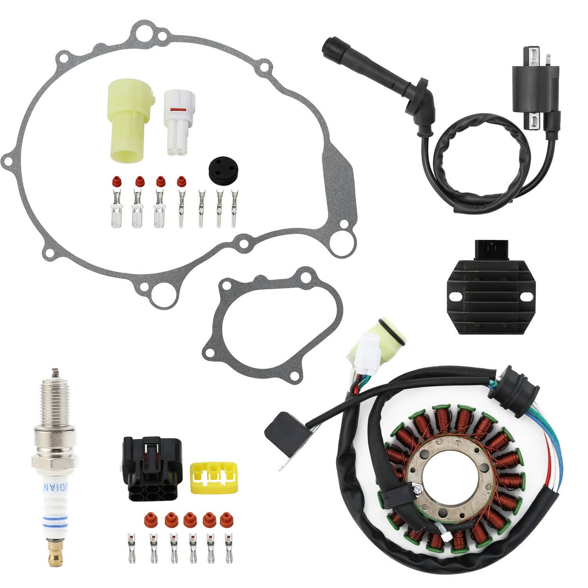 Solidspare Stator & Gasket Kit w/ Regulator Rectifier For Yamaha Raptor 660R YFM660R 01-05