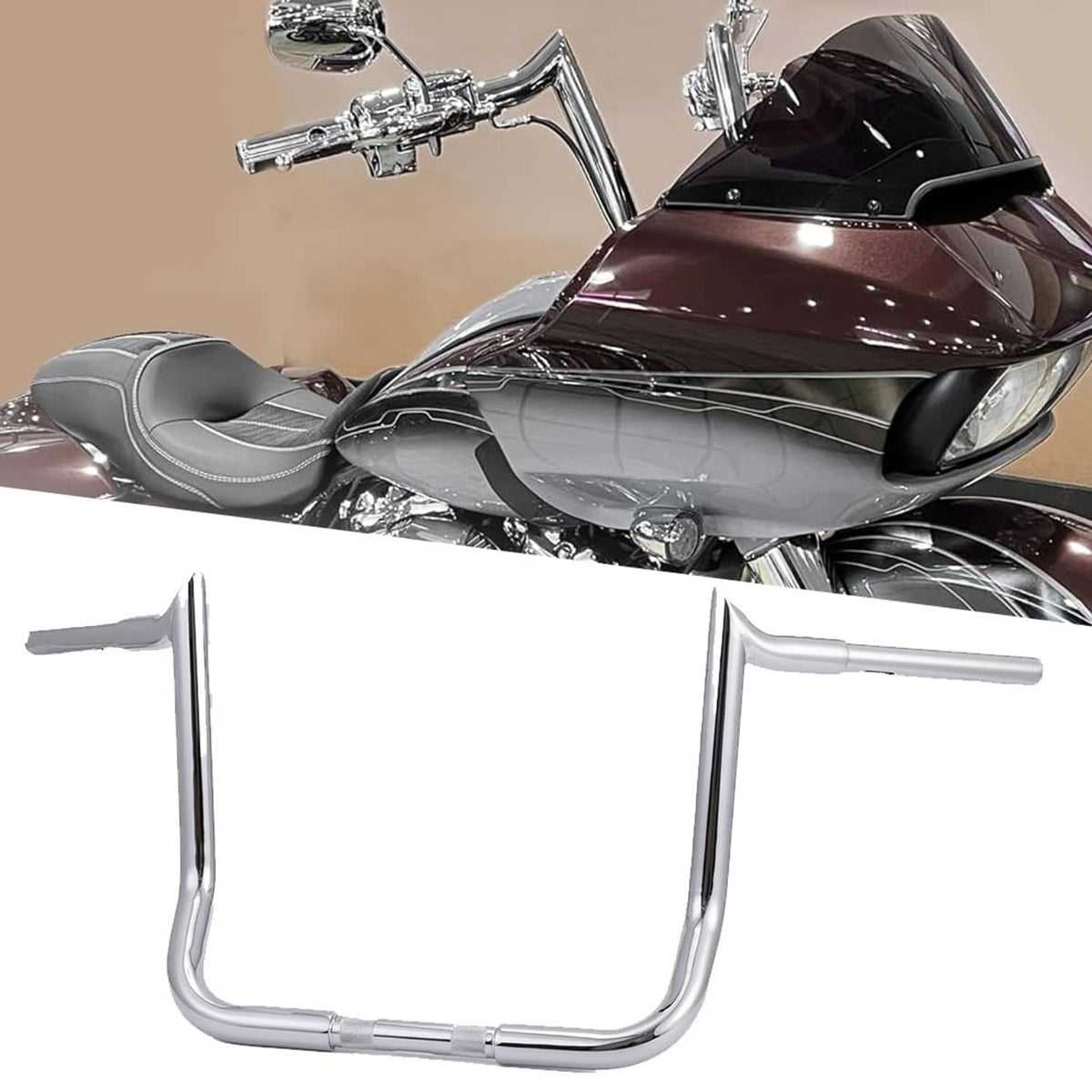 Solidspare For Harley Bagger Electra & Street Glide 14" Meathook Monkey Bar Ape Handlebar