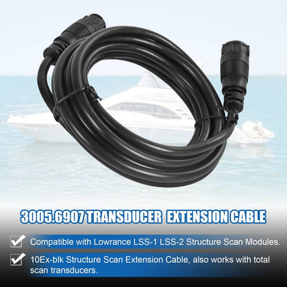 Solidspare 000-00099-006 Extension Cable 9 Pin 10Ft Fit for Lowrance LSS-1 LSS-2 Structure