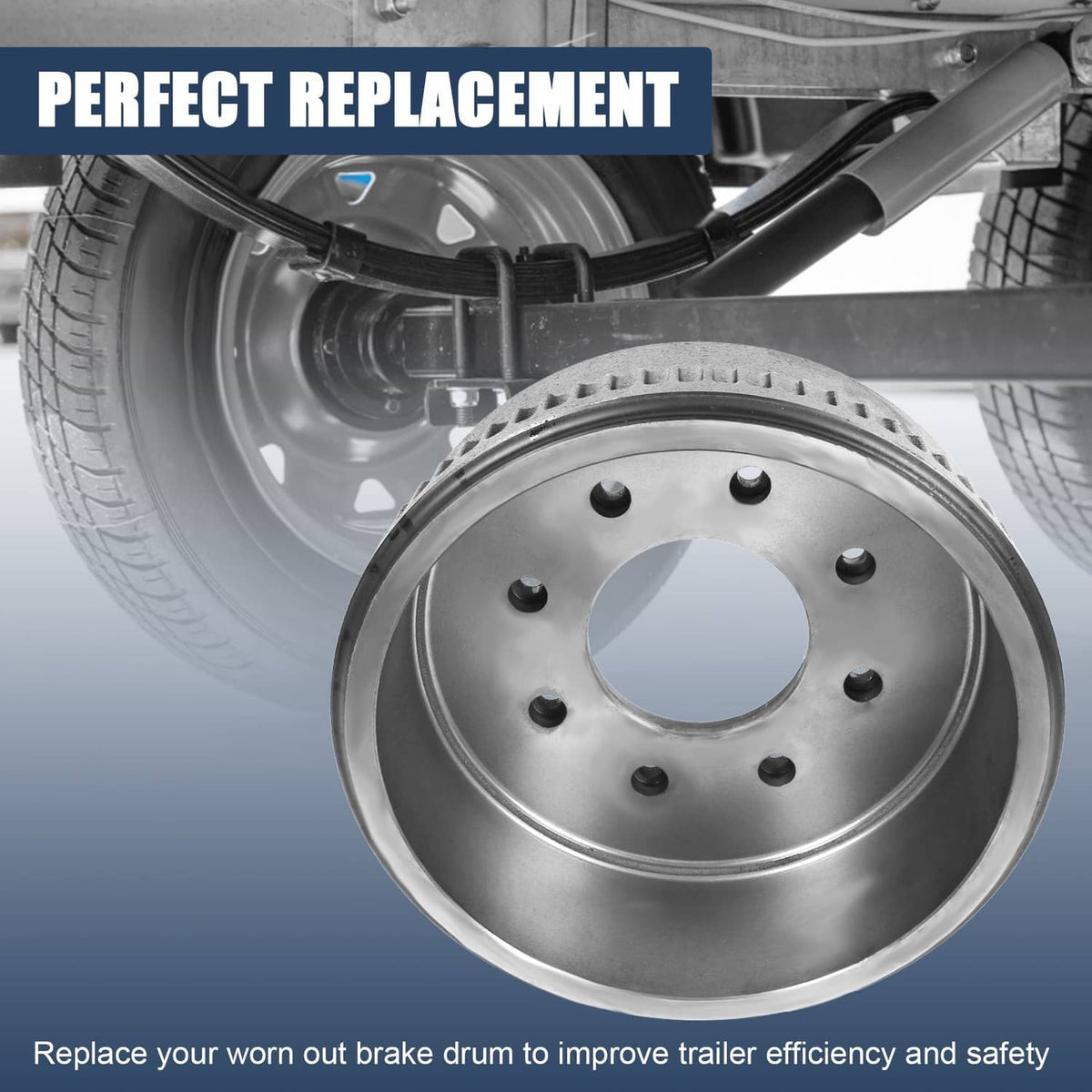 Solidspare Brake Drum 10,000 GD Trailer Axle 12-1/4 x 3-3/8" For Dexter 9-44 & LCI Lippert