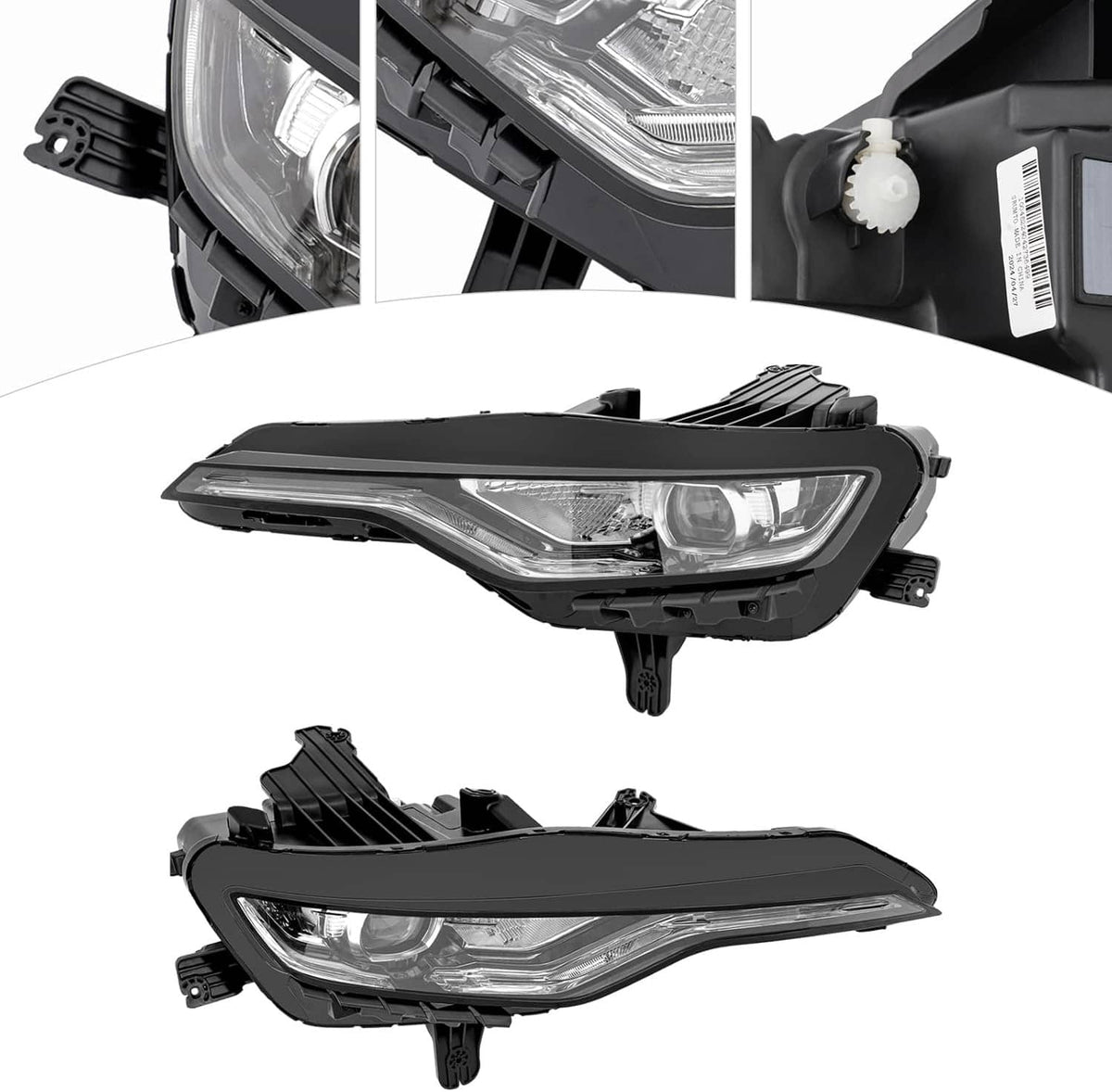 Solidspare Pair DRL Headlight w/LED Left+Right For 2019-2024 Chevy Camaro LS/RS/SS 84756147
