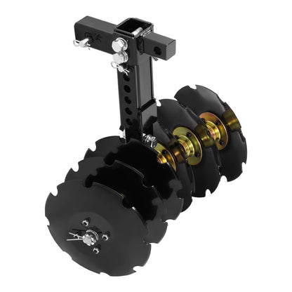 Solidspare 20" Notched Disc Harrow Plow Attachment for ATV UTV W/ 6 X Concave 2" Receiver