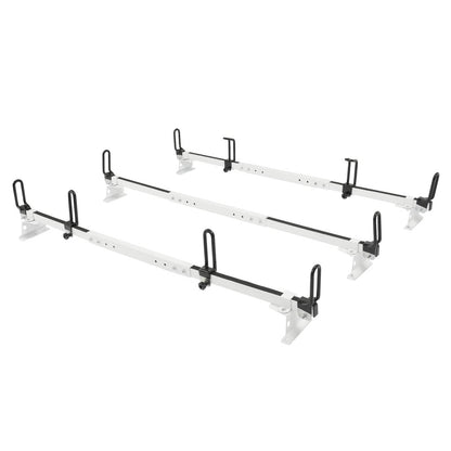Solid Spare 3-Bars Cargo Van High Ladder Roof Rack For Nissan NV 1500 2500 3500 750 lbs