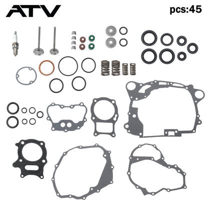 Solidspare Intake&Exhaust Valve Seals Cylinder Head Overhaul Kit For Honda Recon250 2x4