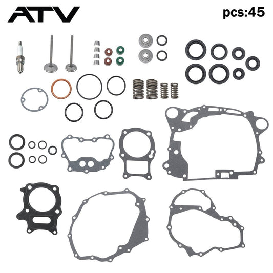 Solidspare Intake&Exhaust Valve Seals Cylinder Head Overhaul Kit For Honda Recon250 2x4