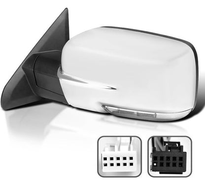 Solidspare Left Side Mirror For 2013-2019 Ram 1500 Chrome Power Fold+ Heated+Temper Sensor