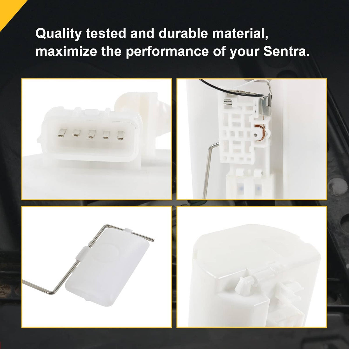 Solidspare Fuel Pump Module Assembly Port For Nissan Sentra 2002-2006 1.8L 2.5L with 1 Tube