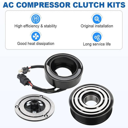 Solidspare AC Compressor Clutch Kit with 7-Groove for Honda Civic 2016 2017-2021 L4 2.0L