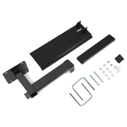Solidspare Universal  Powder Coated Black Bumper-Mounted Swing Arm Assembly For Grilling
