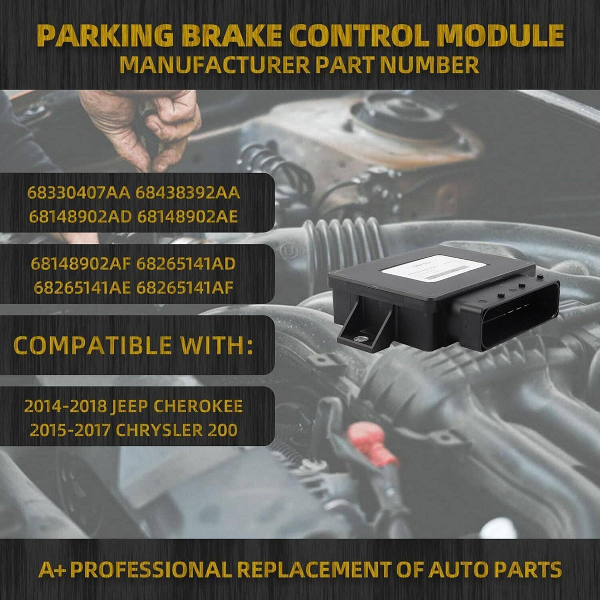 Solidspare 68330407AA Parking Brake Control Module For Jeep Cherokee 2014-2018 Replacement