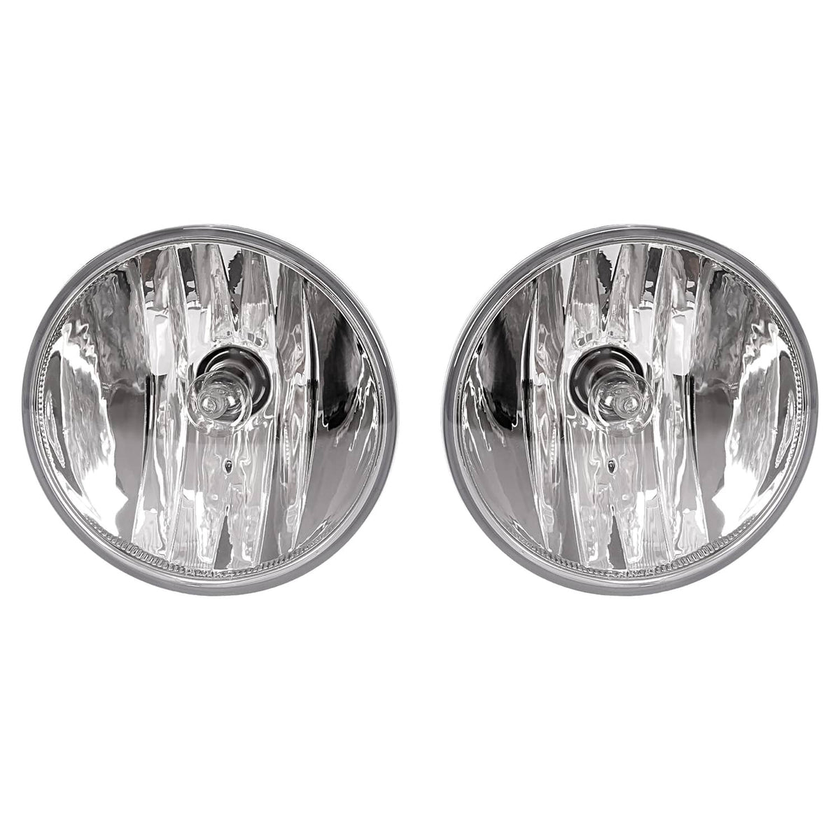 Solid Spare For Chevrolet Colorado 2021-2022 Clear Fog Lights w/ Chrome Bezel Wires Switch