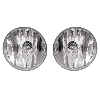 Solid Spare For Chevrolet Colorado 2021-2022 Clear Fog Lights w/ Chrome Bezel Wires Switch