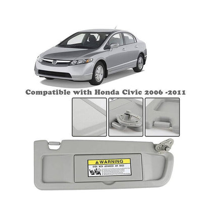 Solidspare New Sun Visor Light Gray Clear Gray Pair For 06-11 Honda Civic Left & Right Set