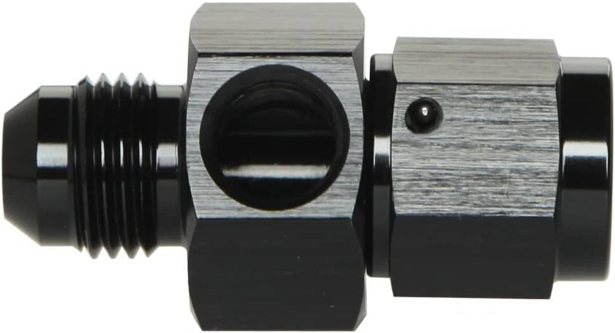 Solid Spare 6AN Male to 6AN Female Fitting With 1/8NPT Gauge Port Hose Adapter Fuel Pressure