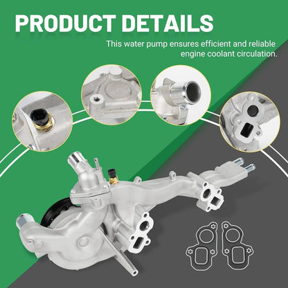Solidspare Water Pump w/Thermostat for 2014-20 Chevy Silverado 1500 GMC Sierra Cadillac CTS