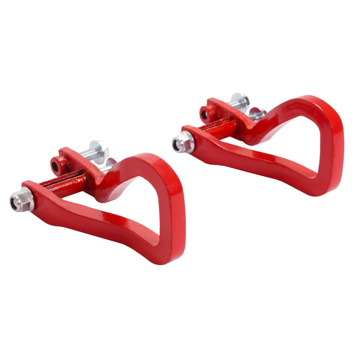 Solid Spare For GMC Sierra 1500 2019-2026 Heavy Duty Front Car Tow Hooks w/ Bolts Red