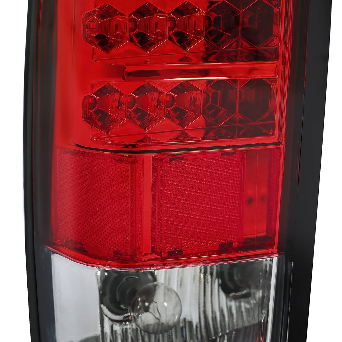 Solid Spare Red Clear LED Tail Lights Brake Lamps For Nissan D21 Hardbody Pickup 1986-1997