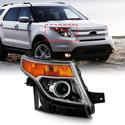 Solidspare Passenger Side For 2011-2015 Ford Explorer Headlight Factory Halogen Headlamp