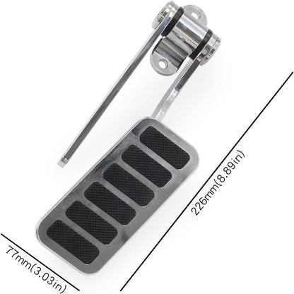 Solidspare Universal Street Hot Rat Rod Aluminum Gas Pedal Firewall Mount Throttle Polished