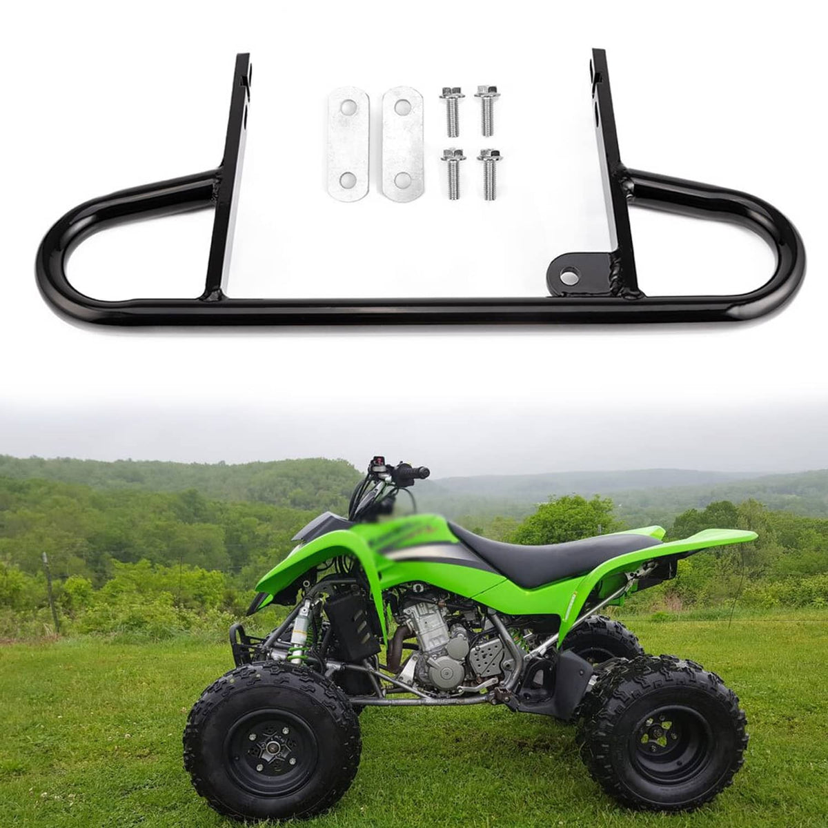 Solidspare Rear Back Wide Bumper Grab Bar For Suzuki LTZ400 Kawasaki KFX400 2004 2005 2006