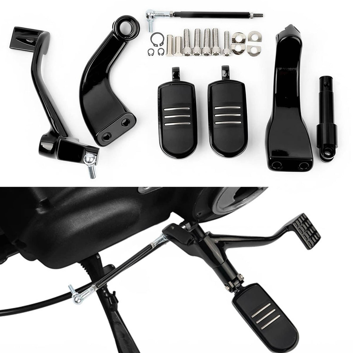 Solidspare Forward Mid Control Kit FootPeg For Harley Sportster 1200 Custom XL1200C 2004-13