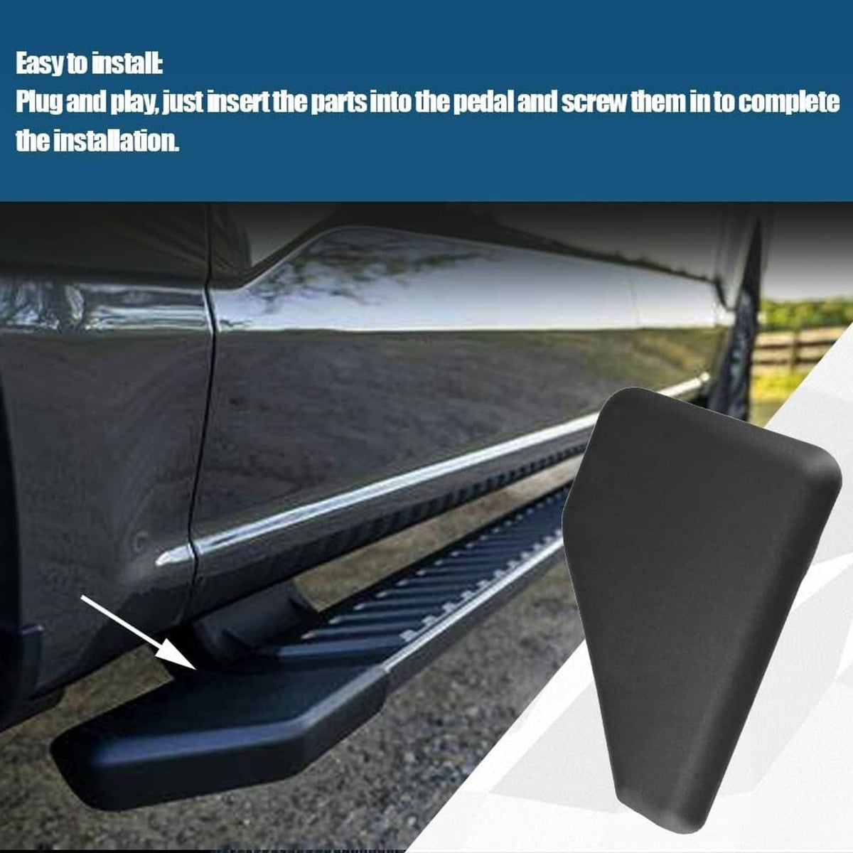 Solid Spare For 2015-2022 Ford F150 running board REAR cap end RIGHT Passenger step USEOA
