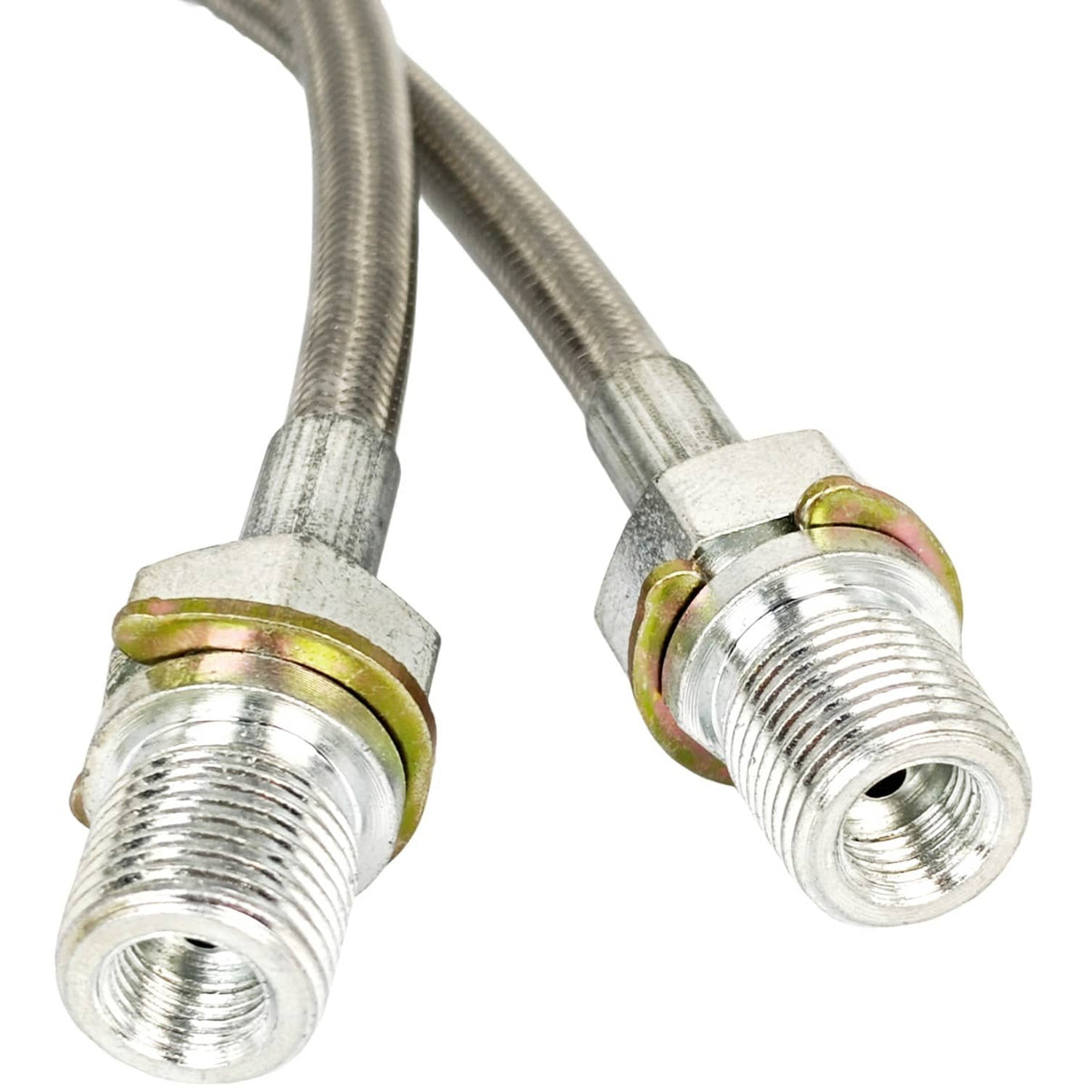 Solid Spare 2X Front Stainless Steel Brake Lines Fit Rough Country Pickup Truck SUV