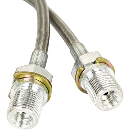 Solid Spare 2X Front Stainless Steel Brake Lines Fit Rough Country Pickup Truck SUV