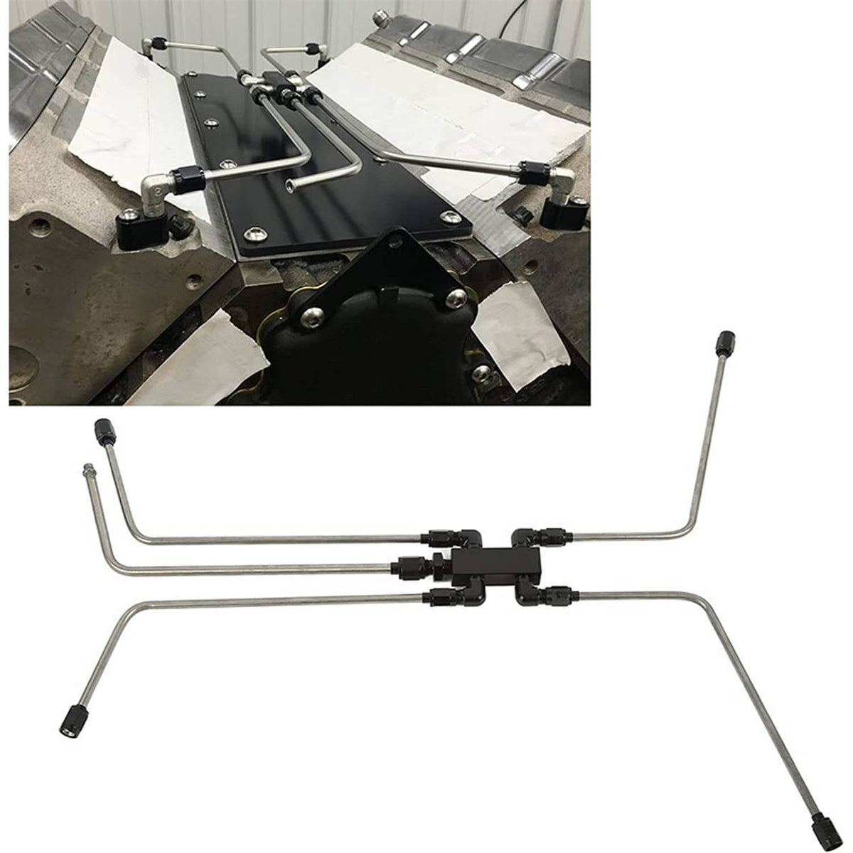 Solidspare Stainless Steel Complete Coolant Crossover Steam Vent Kit Parts For LS1 LS2 LS3