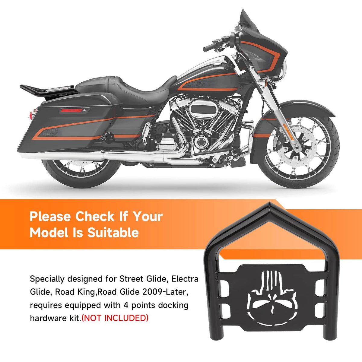 Solidspare For 2009-24 Harley Street Glide Road King Road Glide Electra Glide Luggage Rack