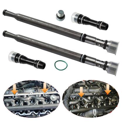 Solidspare 6E7Z9A332A For Ford F250 6.0L Diesel Oil Fuel Updated Stand Pipe Dummy Plug Set