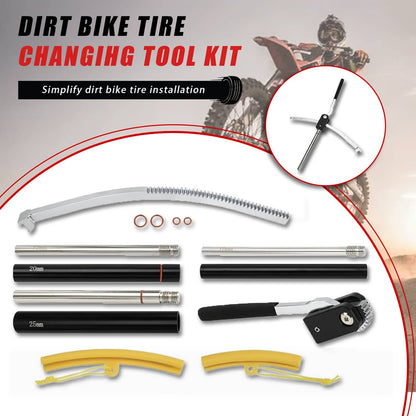 Solidspare New Dirt Bike Tire Changing Tool Kit for Motocross & Enduro 16" to 21" 15-25mm